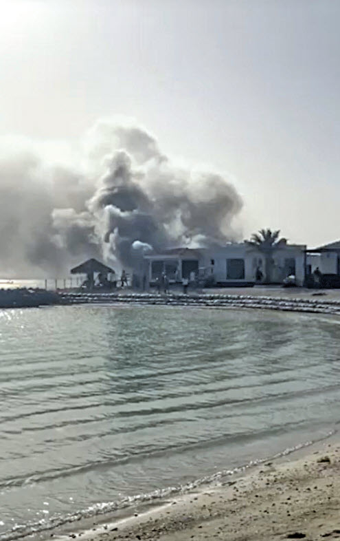 Gulf Weekly Beach chalet blaze drama at Al Dar
