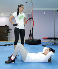 Gulf Weekly Mai’s gruelling workout session