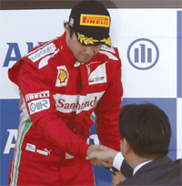 Gulf Weekly Massa back on podium after two years, but Alonso crashes out