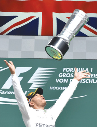 High-flying Herr Hamilton!