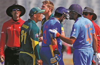 Showing red card to violence