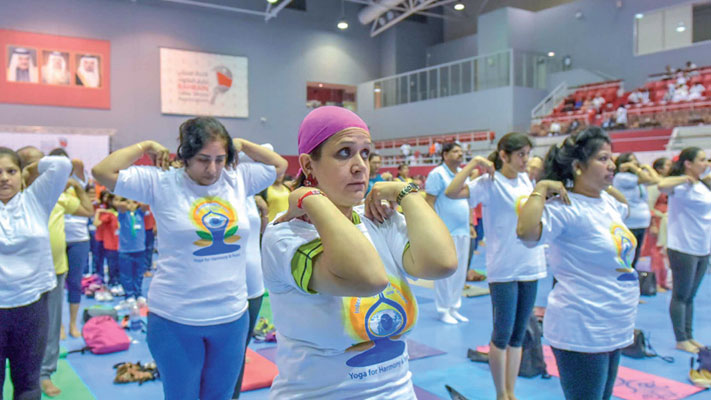 Gulf Weekly Breathe deeply for global yoga session