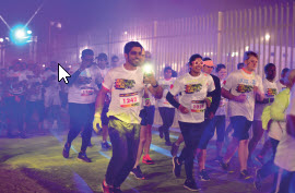 Gulf Weekly On the run in neon style